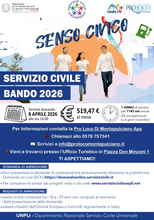 SERVIZIO CIVILE UNIVERSALE 2026